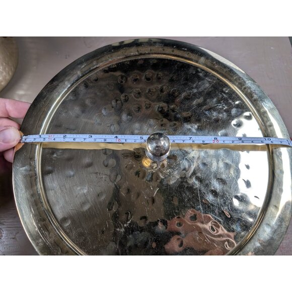 P-TAL Brass Patila Set Of 3 (1L, 3L ,5L) W/ Lids & Tin Coated Pure Brass - Picture 4 of 16